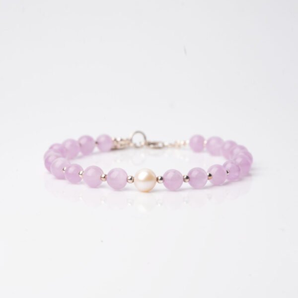 Harmony Aura: Kunzite & Pearl Serenity Charm - Image 2