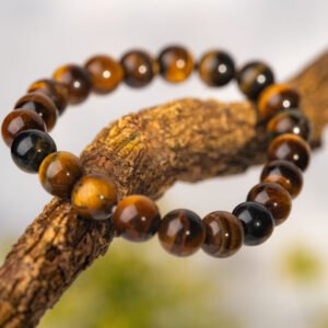 Natural Purple Tiger Eye Crystal Beaded Bracelet
