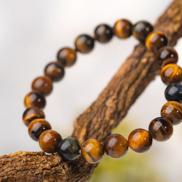 Natural Purple Tiger Eye Crystal Beaded Bracelet - Image 3