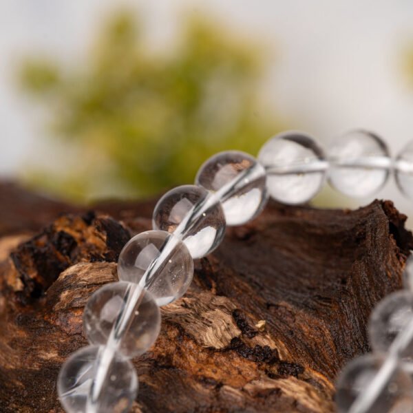 Natural White Crystal Beaded Bracelet 8MM Gemstone Jewelry - Image 5