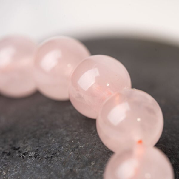Natural Pink Crystal Beaded Bracelet 10MM Gemstone Jewelry - Image 4