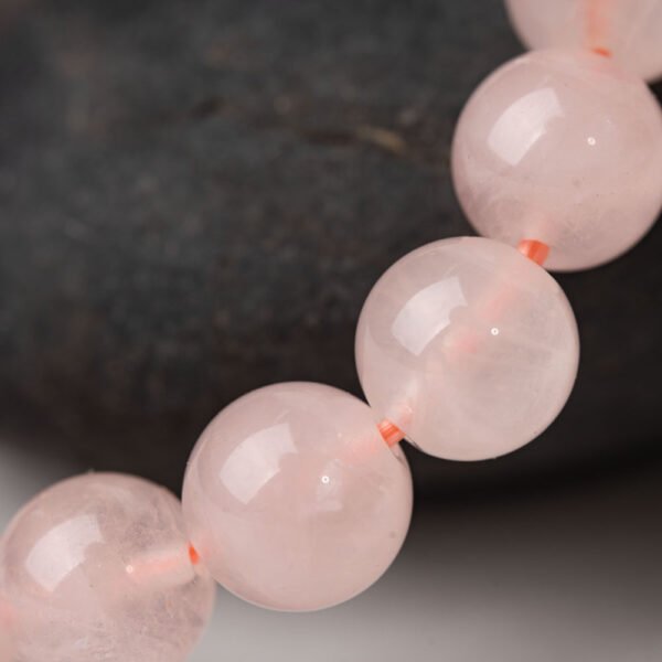 Natural Pink Crystal Beaded Bracelet 10MM Gemstone Jewelry - Image 8