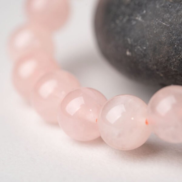 Natural Pink Crystal Beaded Bracelet 10MM Gemstone Jewelry - Image 7