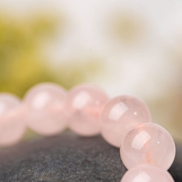 Natural Pink Crystal Beaded Bracelet 10MM Gemstone Jewelry - Image 6