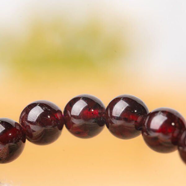 Natural Purple Garnet Gemstone Beaded Bracelet - Image 5