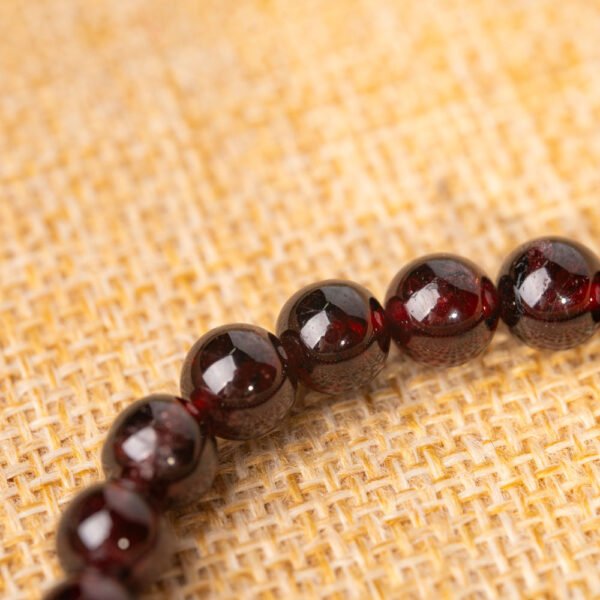 Natural Purple Garnet Gemstone Beaded Bracelet - Image 6