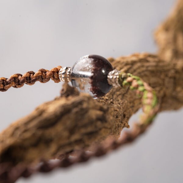 Natural Amethyst Quartz Crystal Beaded Bracelet with Obsidian - Image 5
